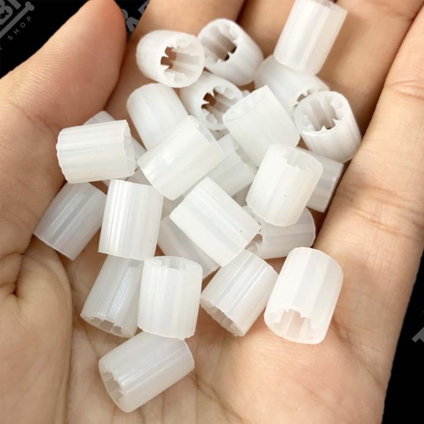 Vật liệu lọc Hạt lọc Kaldnes micro và 6 cánh, hạt nhựa lọc bể cá loại tốt túi 1kg