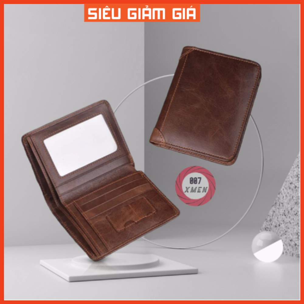 [ Da Bò ] Ví Nam, Ví Da Nam - Bóp Nam Da Bò Cực Sang Trọng Bền Bỉ Dáng Đứng Nhỏ Gọn