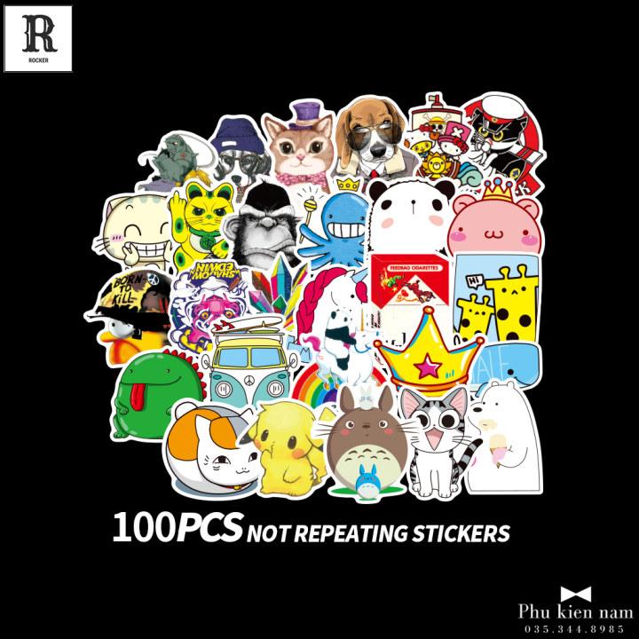 Sticker PVC Chống nước Hình dán Pokemon Pikachu ST028