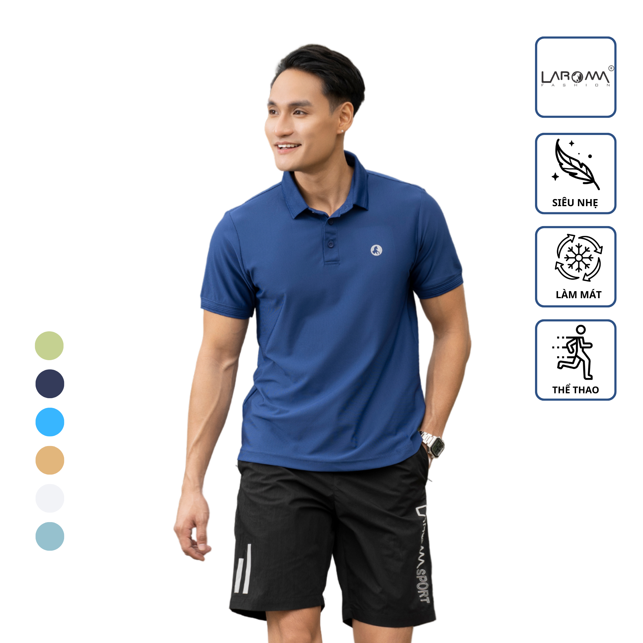 Bộ thể thao nam basic laroma | trẻ trung - năng động
