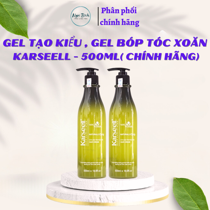  Gel giữ nếp tóc ,Gel bóp xoăn tạo kiểu hippie .xoăn xù mì ,xoăn lơi ,Karseell siêu hot -500ML 