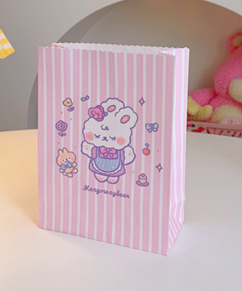 [HCM][Có sẵn] Túi Giấy Mini Đựng Quà Tặng Vật Nhỏ Dễ Thương Gấu Màu Hồng Tím