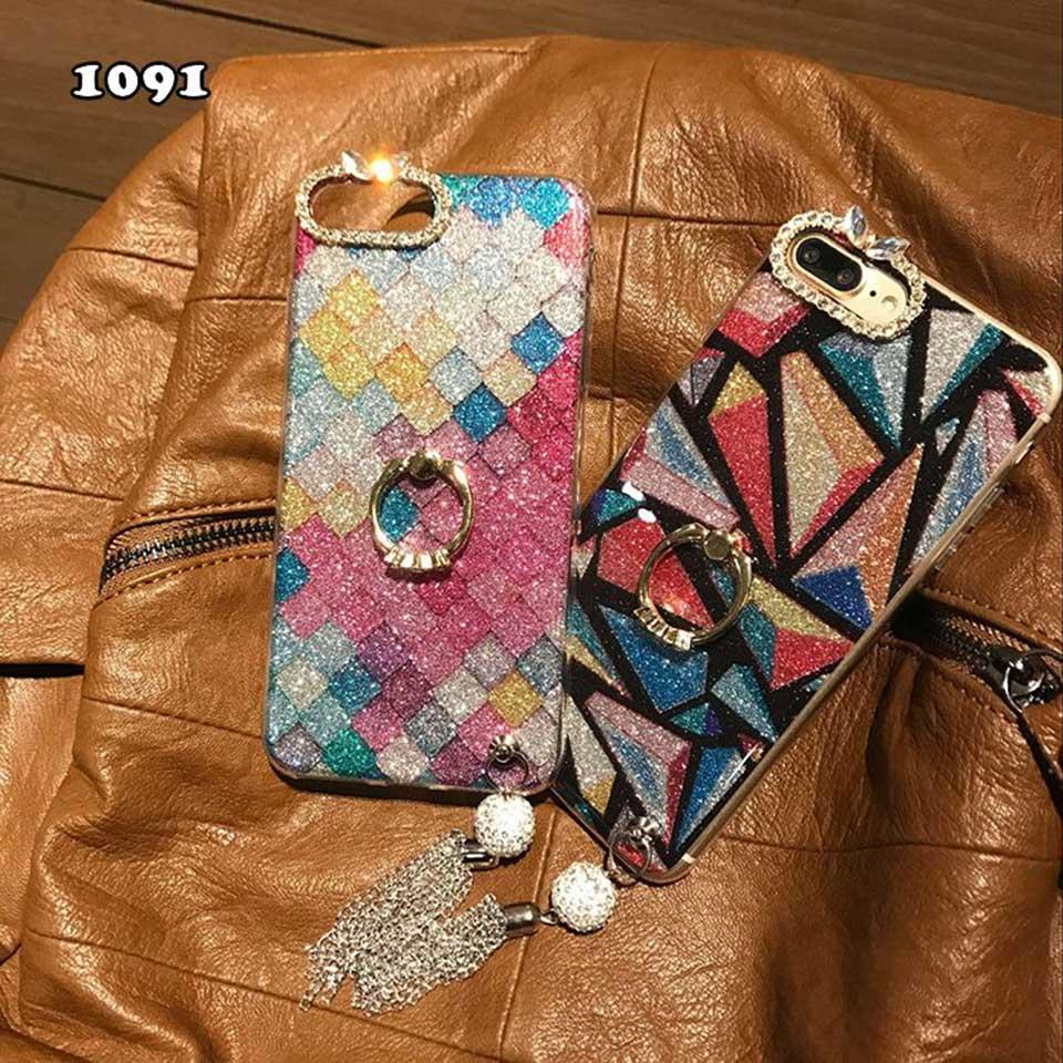 Ốp Lưng Iphone Đủ Dòng Máy [ 6 / 6s / 7 / 8 / X - 6 Plus / 6s Plus / 7 Plus / 8 Plus / Xmax ] Họa Tiết Hình Khối Sành Điệu Có Giá Đỡ Và Móc Treo - Ốp Dẻo Ah1091