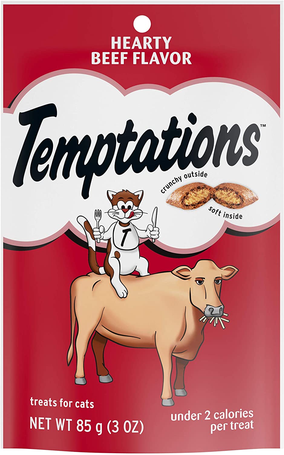 Bánh thưởng temptations - heaty beef flavor 85gr