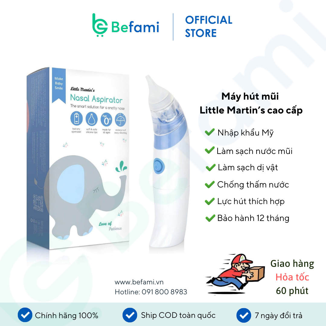 Máy hút mũi cao cấp little martin’s nhập khẩu usa -chính hãng bảo hành 12 tháng -tặng kèm bấm móng tay và 3 miếng dán