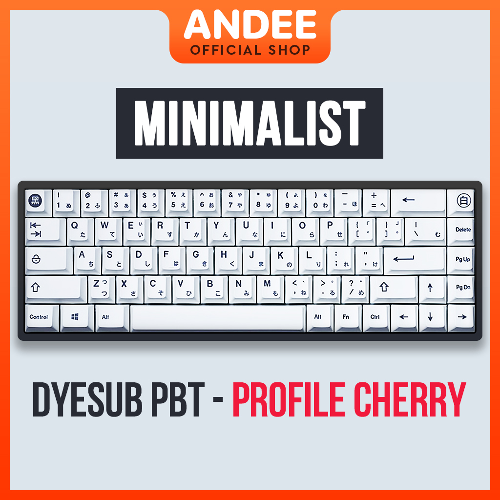 Keycap nút bàn phím Minimalist BOW dyesub PBT màu đẹp 125 nút dành cho bàn phím cơ