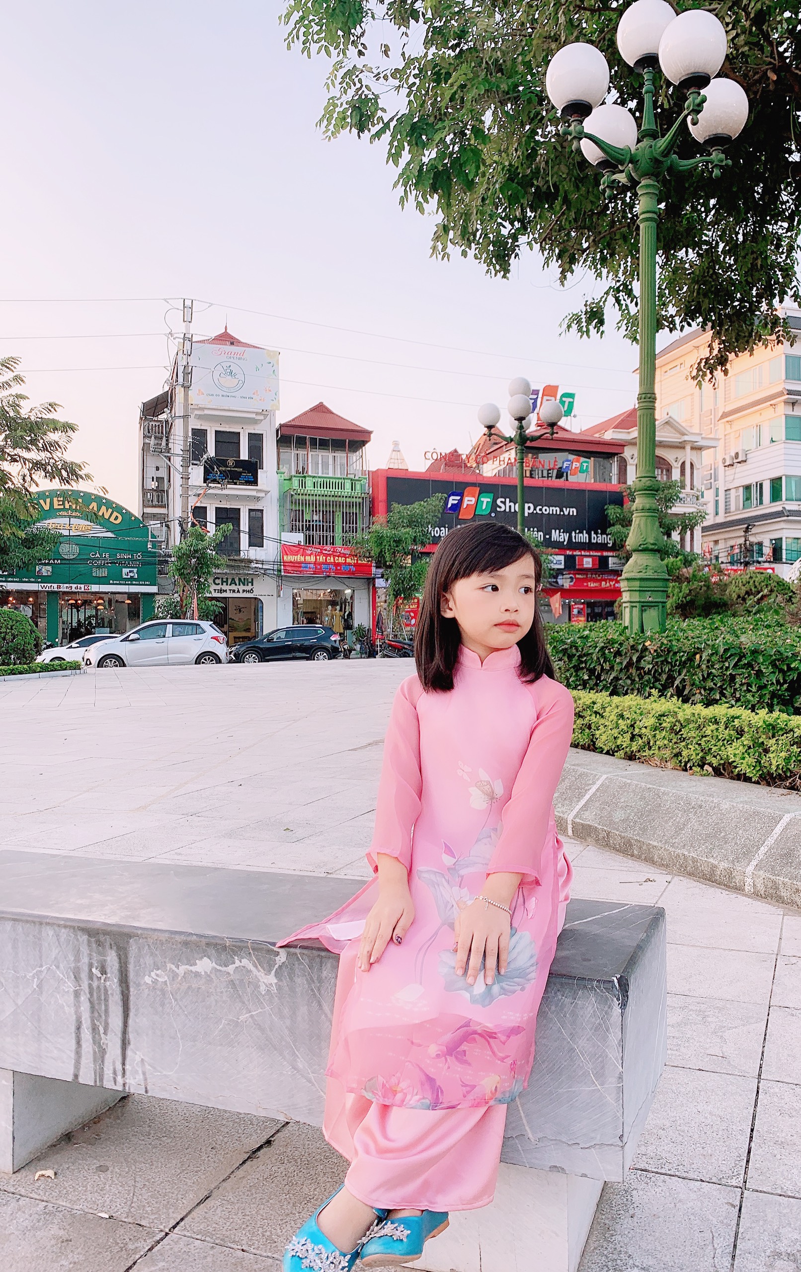 Áo dài cách tân bé gái ADBG001 dành cho bé từ 1 2 3 4 5 6 7 8 9 10 tuổi nặng từ 8 10 12 15 20 25 30 35 kg