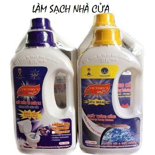 Combo 2 Chai thông tắc đường CẦU CỐNG Siêu tốc 700ml- chai thông cống - chai thông bồn cầu cống - nước thông cầu cống...