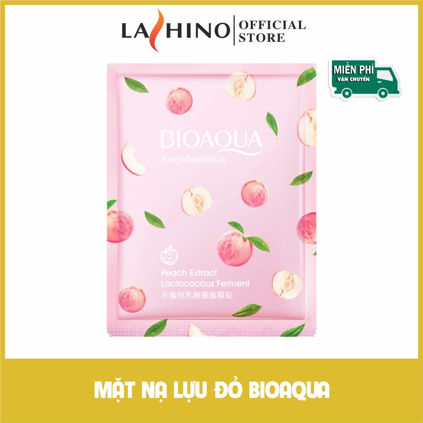 Mặt nạ Bioaqua Đào dưỡng da cải thiện làn da khô làm trắng da mờ thâm