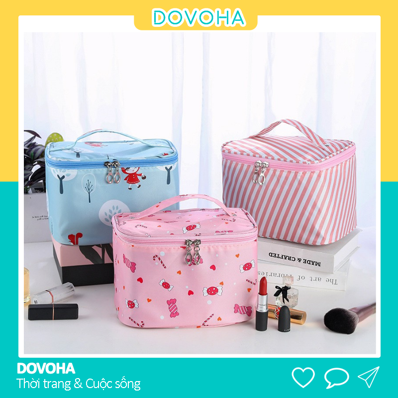 Túi đựng mỹ phẩm đồ trang điểm cá nhân du lịch cao cấp đẹp nhỏ gọn cute DOVOHA TCN08