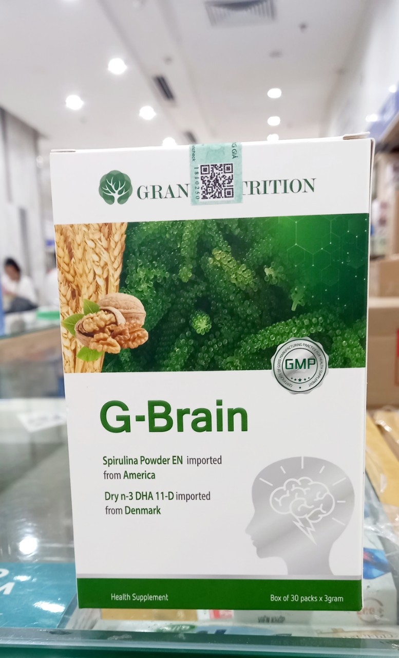 Cốm Trí Não G-Brain Chính Hãng - Giúp nạp năng lượng cho não bộ , kích thích 2 bán cầu , bảo vệ tế bào thần kinh ở trẻ - dùng cho trẻ trên 2 tuổi.