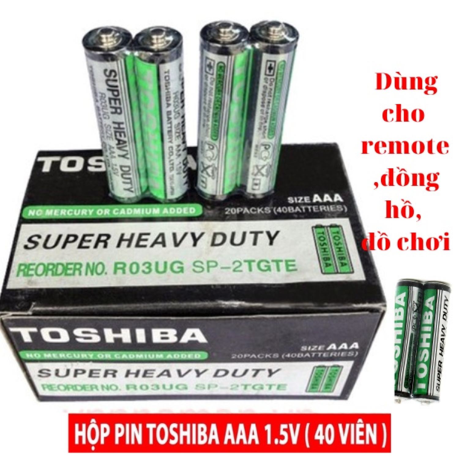 Hộp 40 viên pin đũa aaa 1.5v