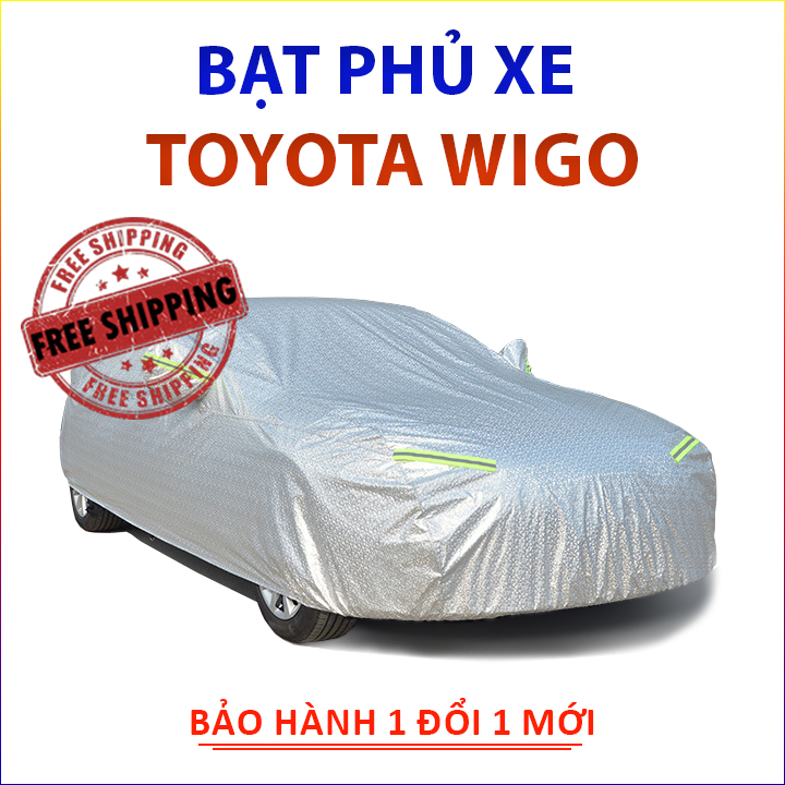 Bạt phủ xe ô tô 5 chỗ Toyota Wigo cao cấp 3 lớp che nắng mưa bụi bẩn chống trầy xước