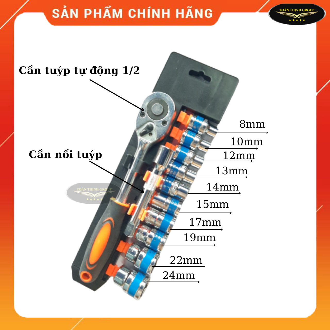 Bộ tuýt 12 món usa cần tự động, thép cr-v cao cấp, bộ dụng cụ đa năng mở bu lông ốc vít, xe đạp, xe máy