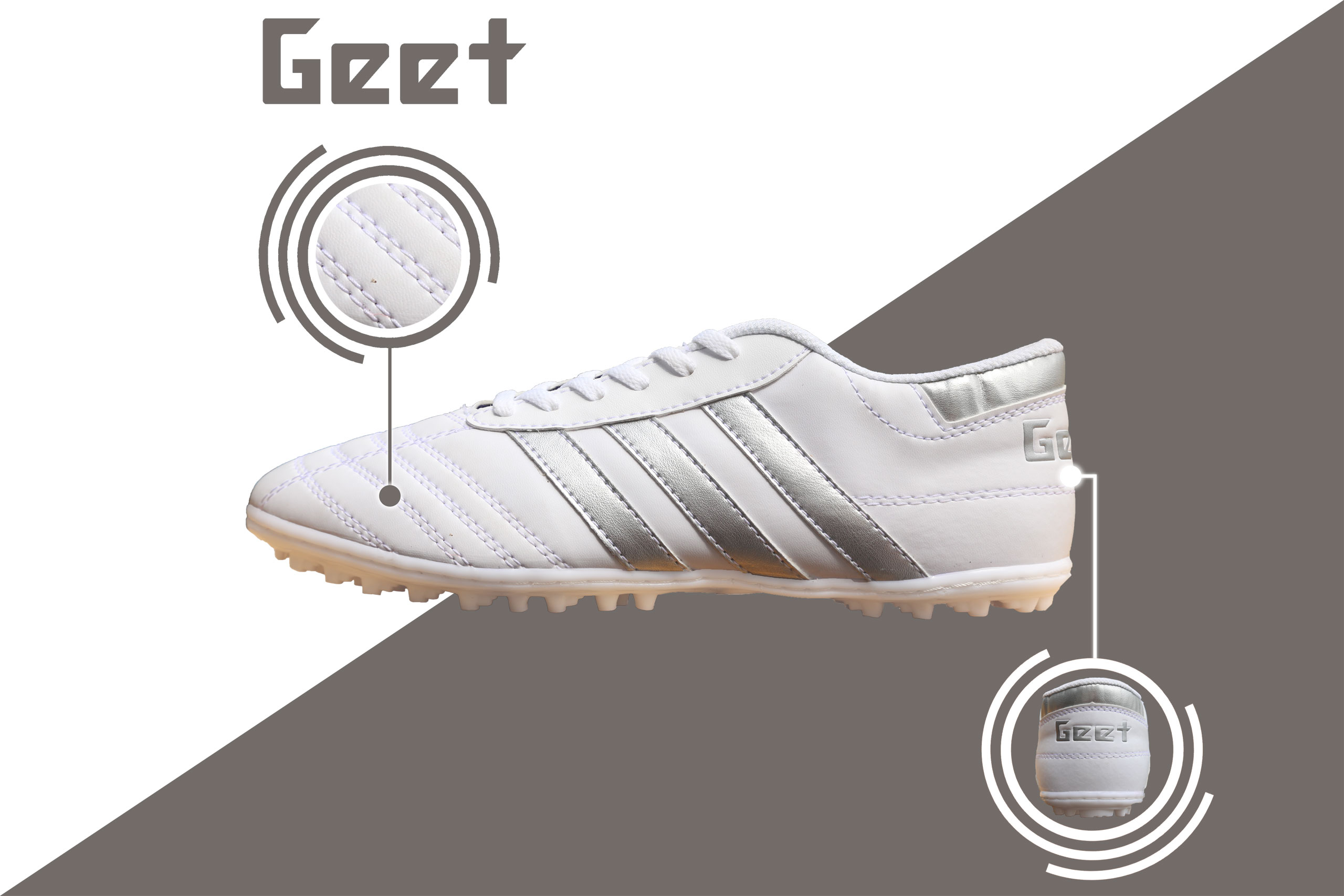 Giày bóng đá 3 sọc geet size 36 đến 43.