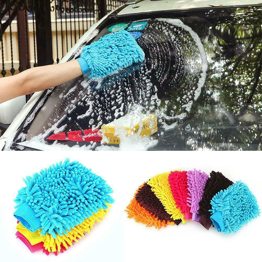 Găng tay rửa xe, bao tay rửa xe máy, ô tô vải mịn, vệ sinh sạch các vết bẩn trên xe