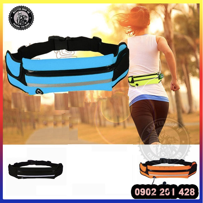 [[ GIÁ SỈ]] Túi đeo hông chạy bộ thể thao nam, nữ , đai đeo bụng chạy bộ thiết kế dây nịt, không thấm nước, có lỗ tai nghe thông minh và dải phản quang an toàn