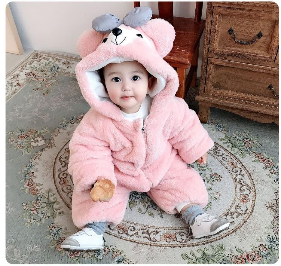 [LOẠI1] BODY GẤU LÔNG HỒNG CHO BÉ YÊU(6-18KG)