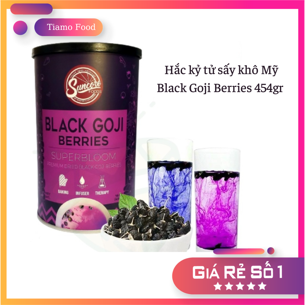 Hắc kỉ tử Organic Black Goji Berries Mỹ 454gr