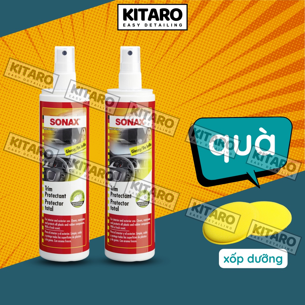 Dưỡng Nhựa Nhám, Cao Su Sonax Trim Protectant Glossy 300ml