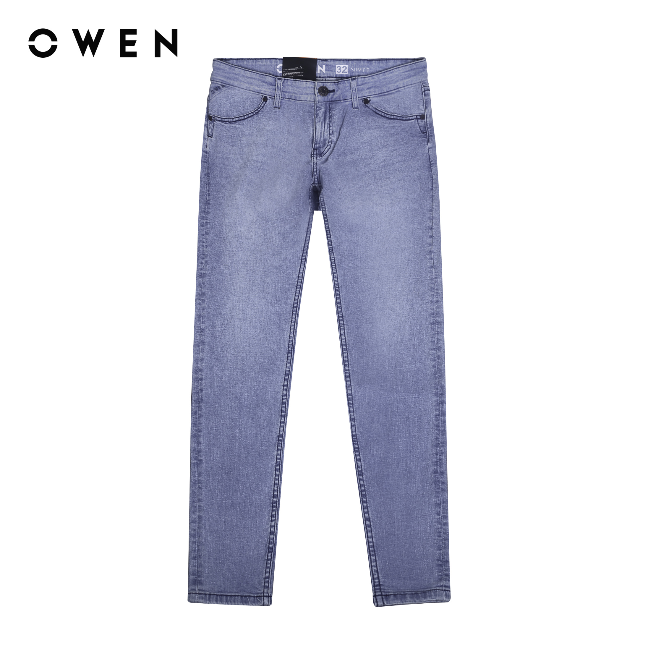 OWEN - Quần jeans Slim Fit QJS230146 màu Xanh chất liệu Cotton-Spandex