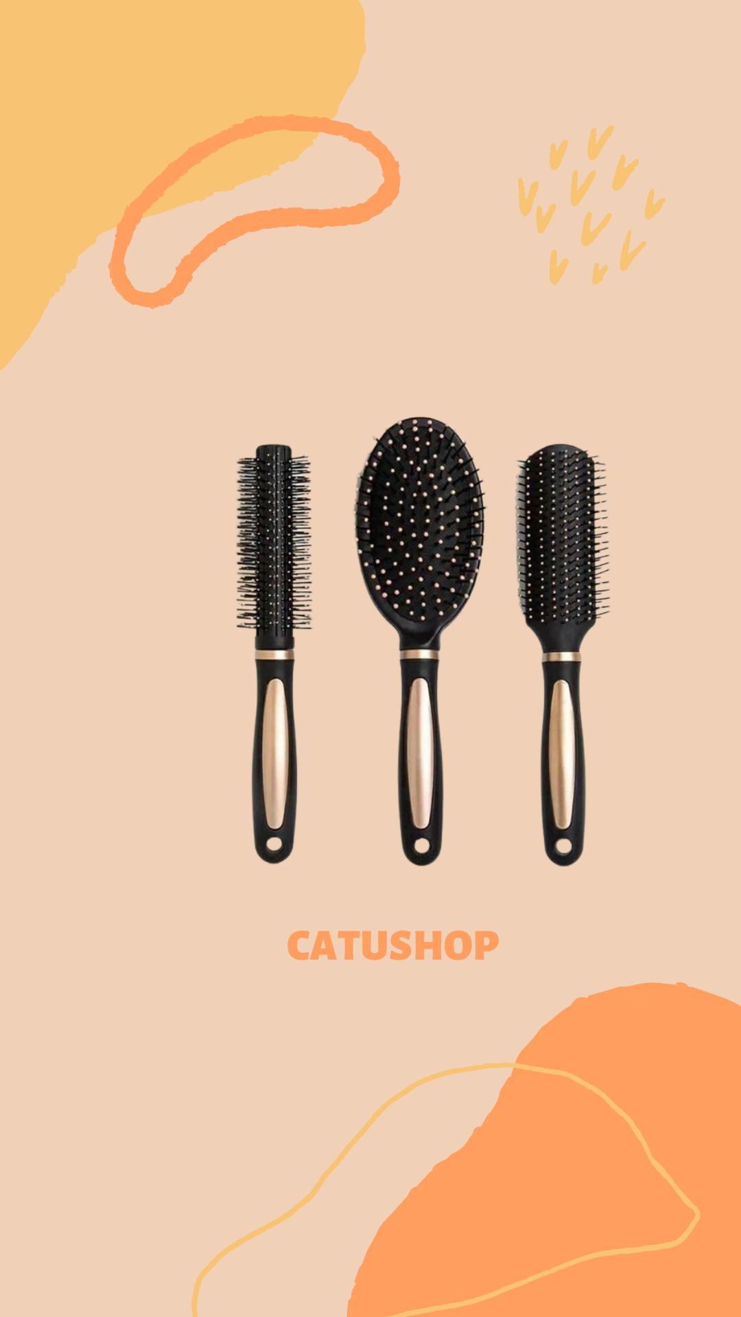 Set 3 lược chống rối tóc cao cấp