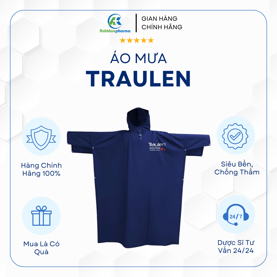 Traulen Brand Raincoat - Super Durable, Waterproof, Suitable for Both Men and Women Who Ride Motorbikes. Giá 160,000 Đồng*Miễn phí vận chuyển