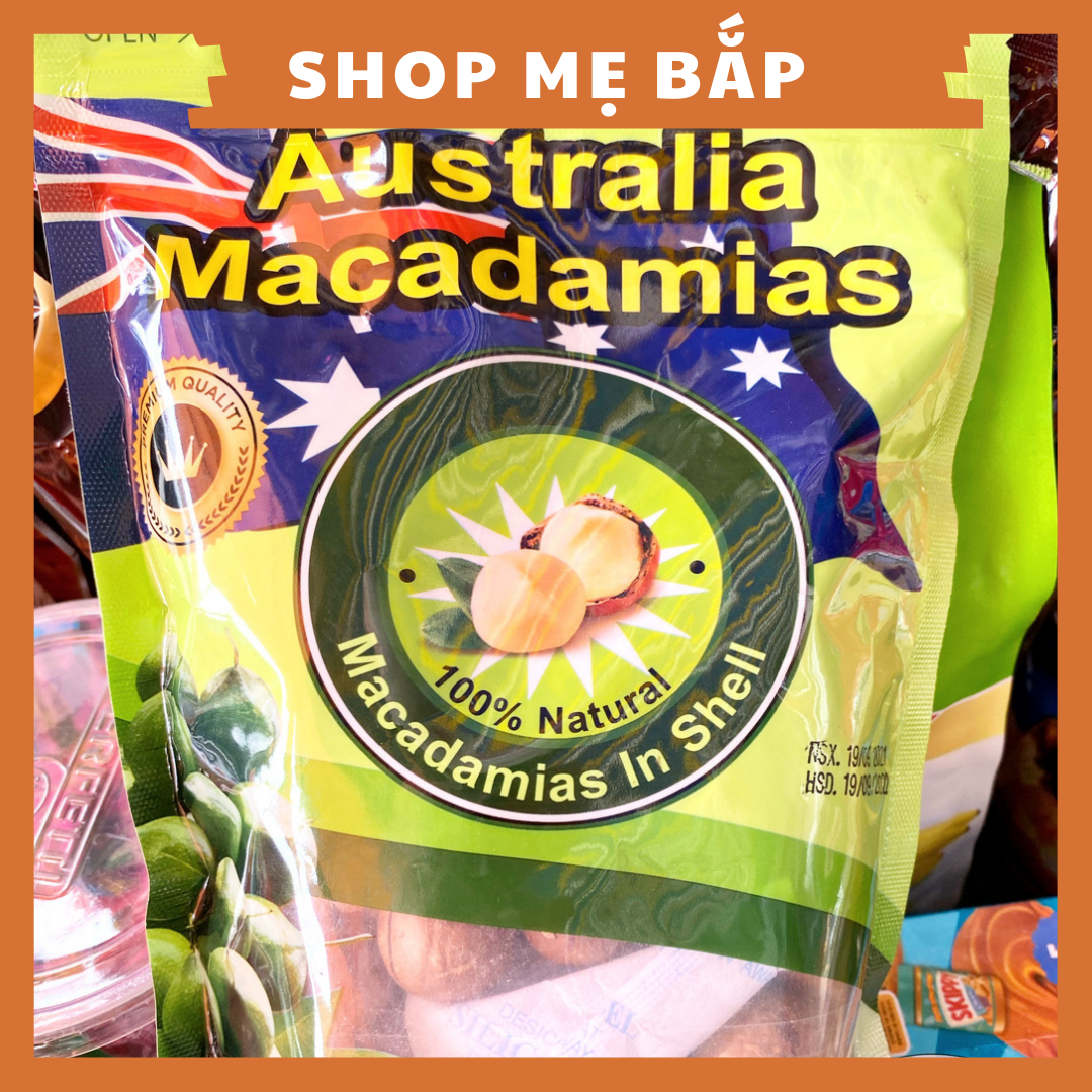 Hạt macca úc nứt vỏ 500gram - hàng nhập khẩu kèm đồ khui
