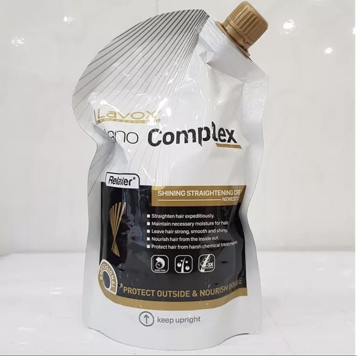 Kem duỗi Lavox dạng túi 500ml, duỗi tóc k cần dập