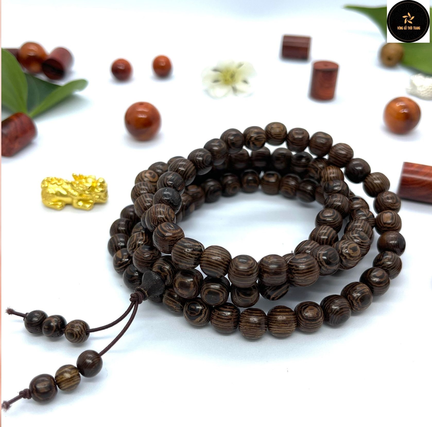 💥GIÁ TẠI XƯỞNG💥 Vòng Gỗ Trầm Sánh Chìm 108 Hạt - Thanh Tâm Xưởng Mộc chuyên vòng gỗ tự nhiên Trầm Hương, Huyết Long, Gỗ Sưa