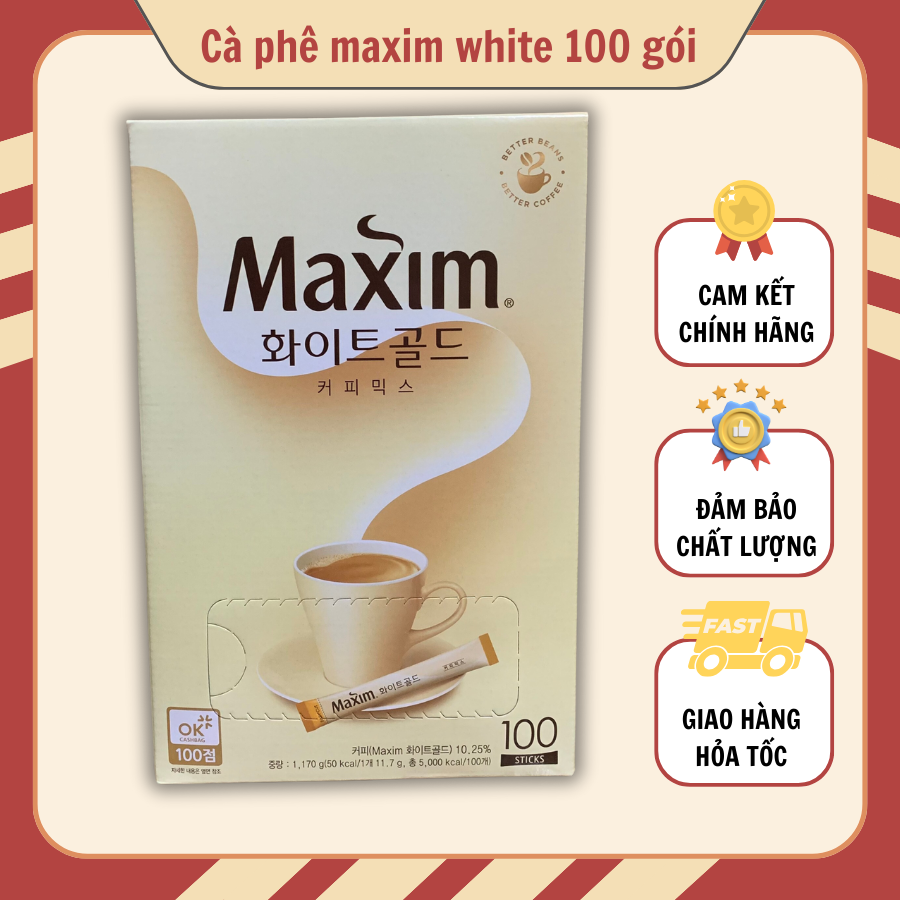 Cà phê maxim white 100 gói