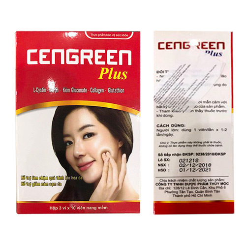 Cengreen plus - viên uống đẹp da móng tóc - Hộp 30 viên