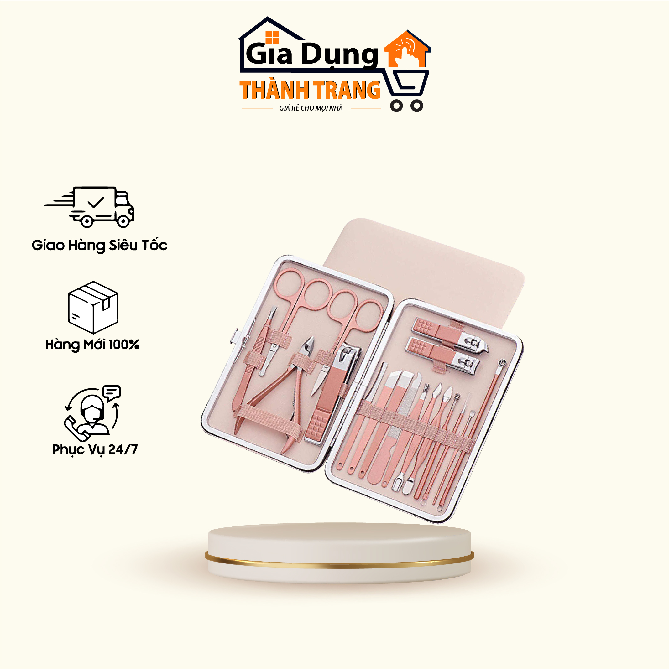 Bộ Cắt Móng Tay, Bộ Làm Móng Tay, Bộ Cắt Móng 18 Món Đa Năng, Bấm Dũa Móng Tay 3DM, Dụng Cụ Làm Nail, Nail Care Cao Cấp Nhiều Dụng Cụ Tiện Lợi, Bo kiem cat mong tay cao cap