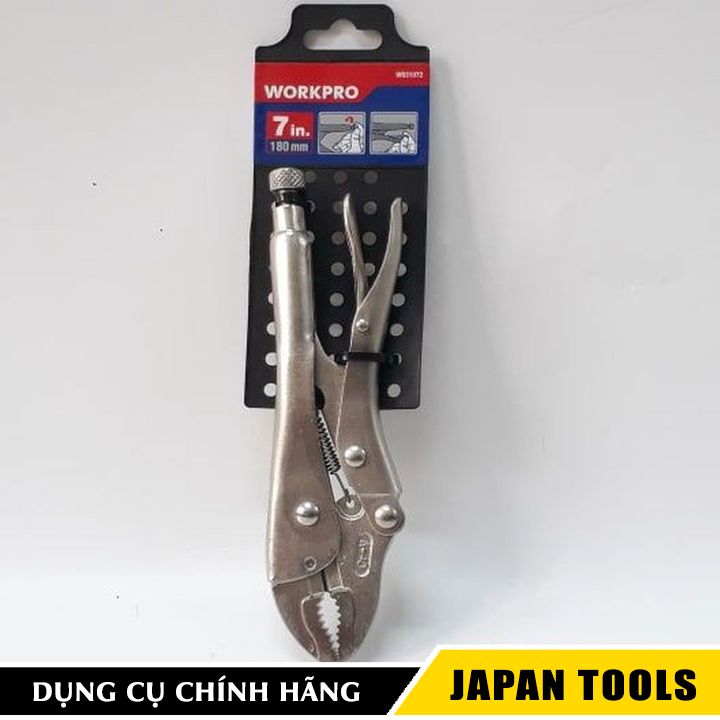 Kềm bấm chết mũi cong 7"/180mm workpro w031072 | japan tools
