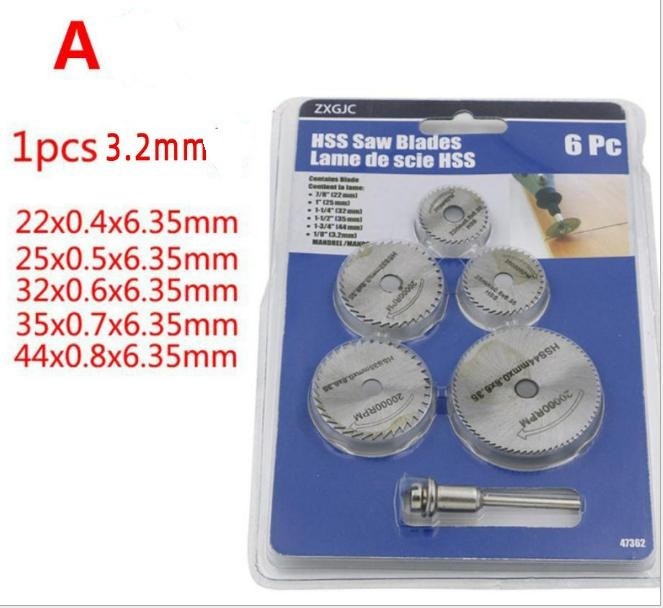 Bộ 5 lưỡi cưa mini hợp kim cao cấp kèm 1 trục