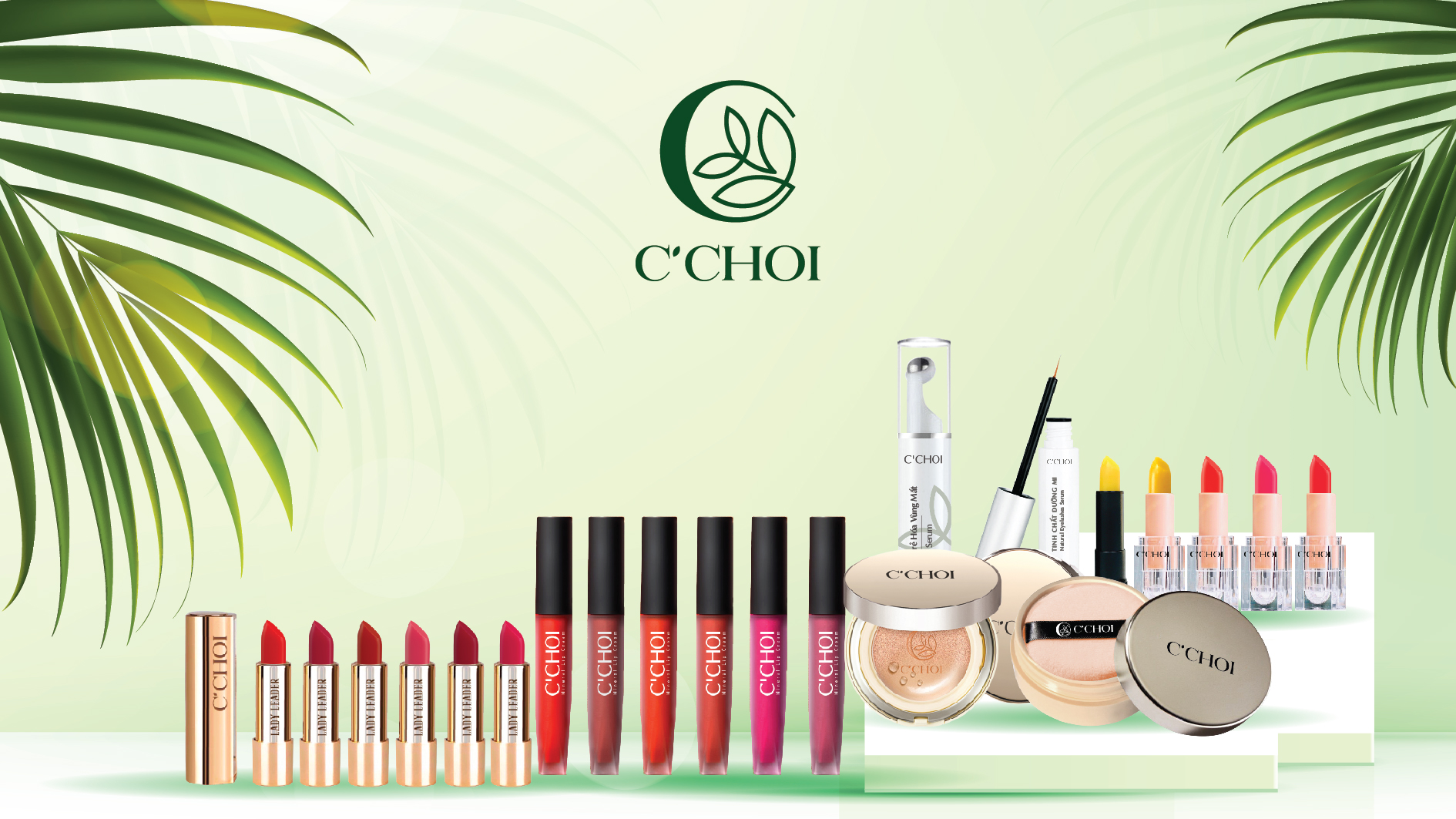 Son kem khoáng c'choi - mineral lips cream - đỏ cam/ đỏ đất/ cam cháy/ cam san hô/ hồng neon/ hồng đất