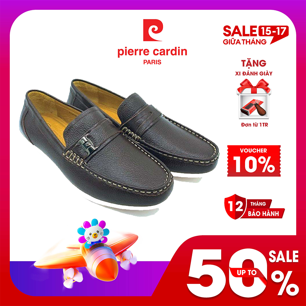 Giày lười Pierre Cardin da thật nhập khẩu PCMFWL 710