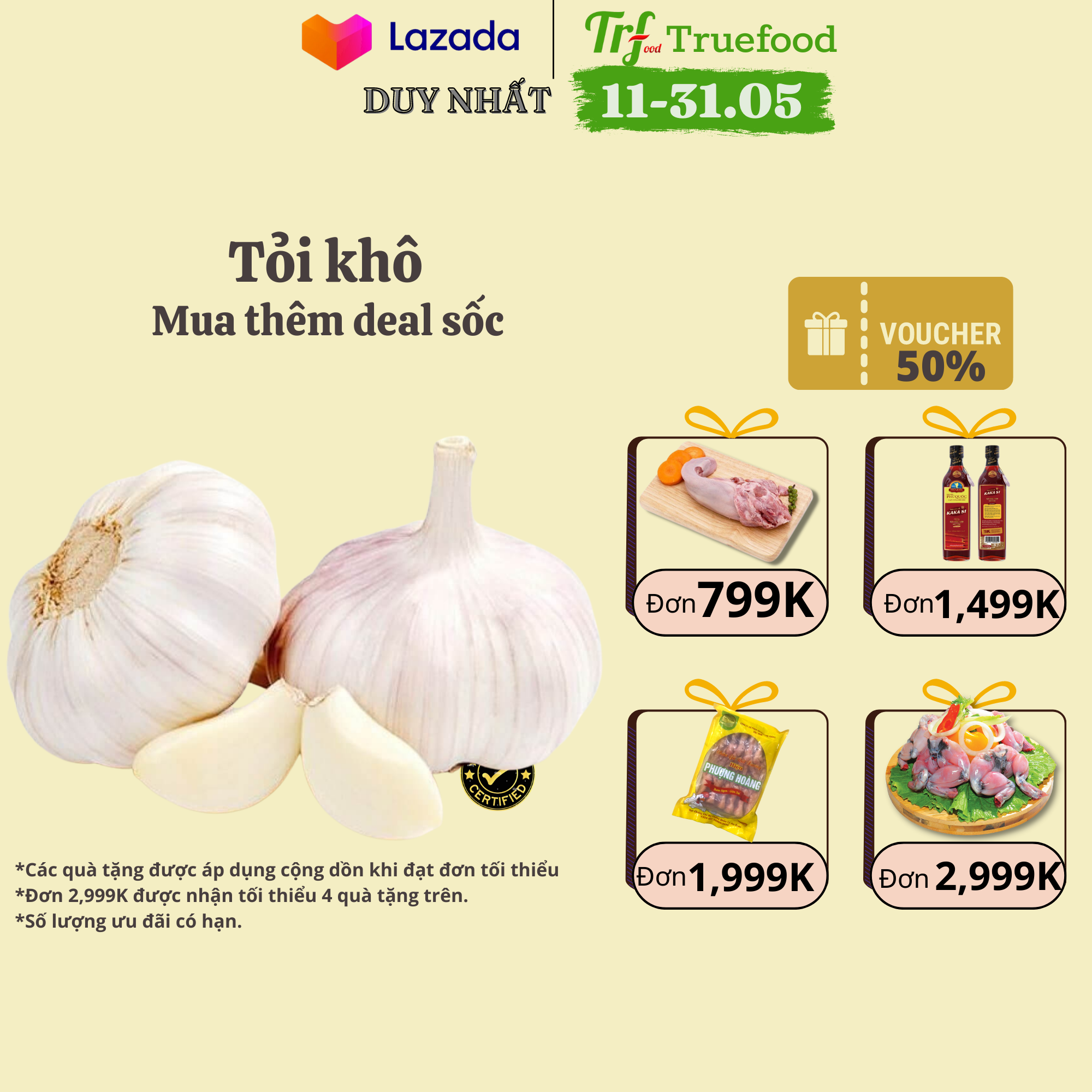 Tỏi khô 100g