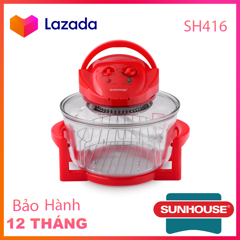 Lò nướng thủy tinh 12 lít sunhouse shd416