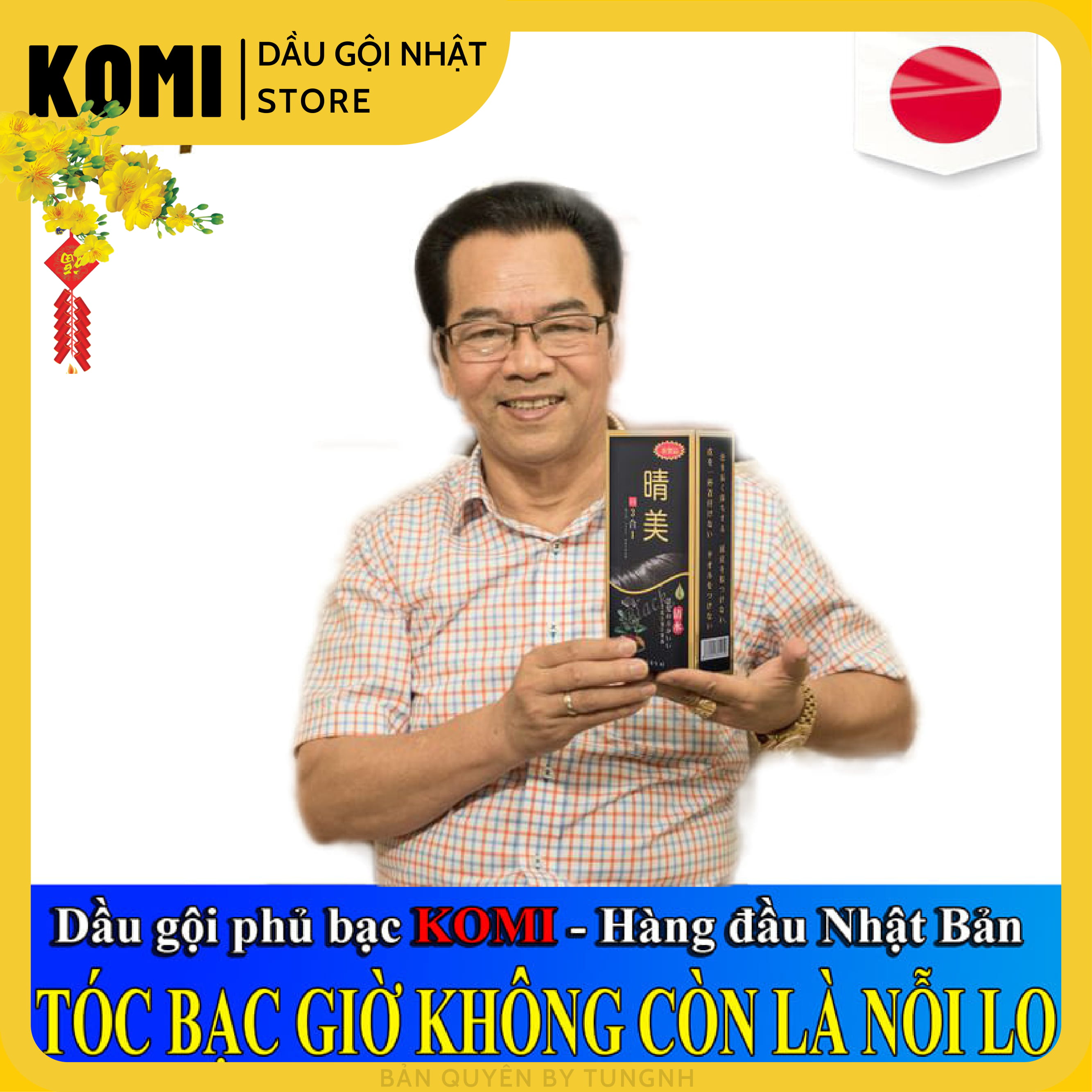 Dầu gội phủ bạc tóc komi chính hãng nhật bản dung tích 500ml - krush