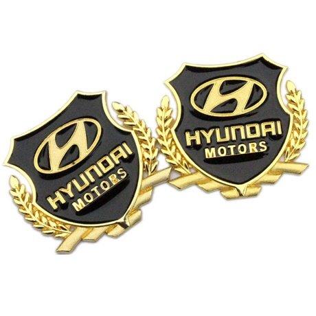 BỘ 2 Huy hiệu logo bông lúa cho ô tô Huyndai