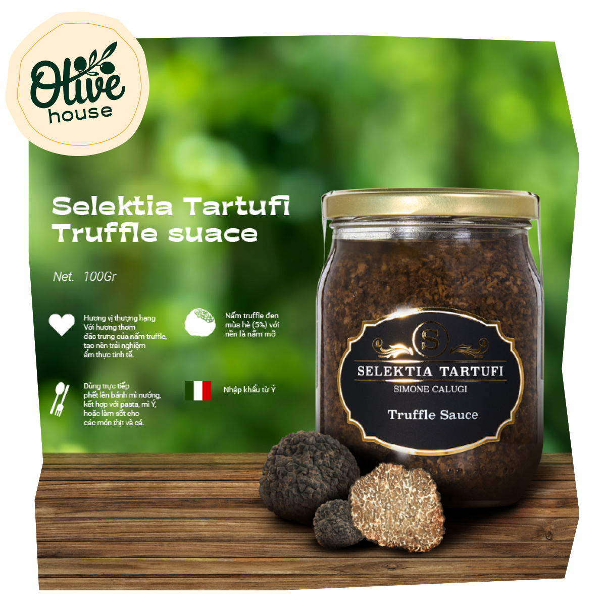Xốt Nấm Cục Selektia Tartufi – Truffle Sauce 500Gr