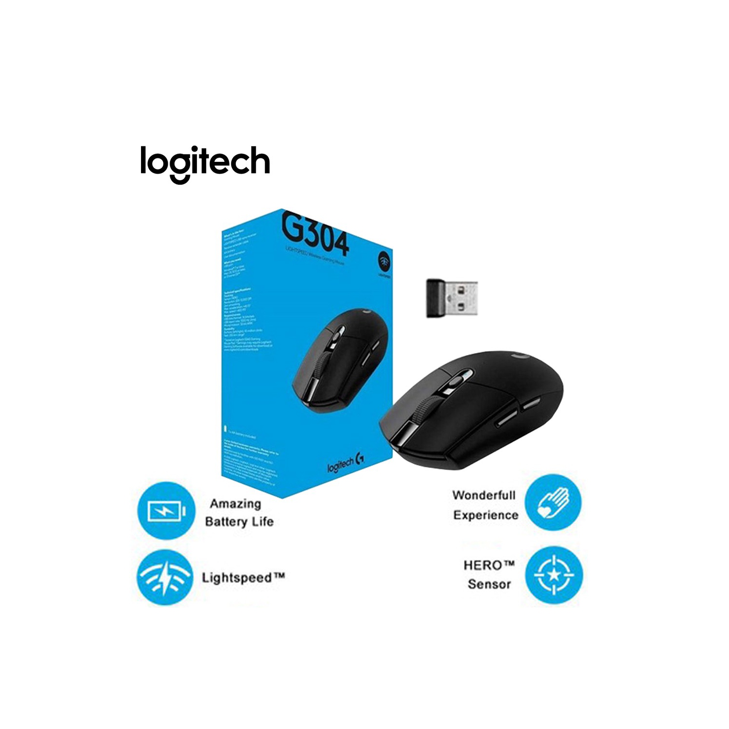 Chuột logitech g304 lightspeed wireless chính hãng - chuột máy vi tính laptop gaming không dây logitech g304 chuột game pc văn phòng đẹp