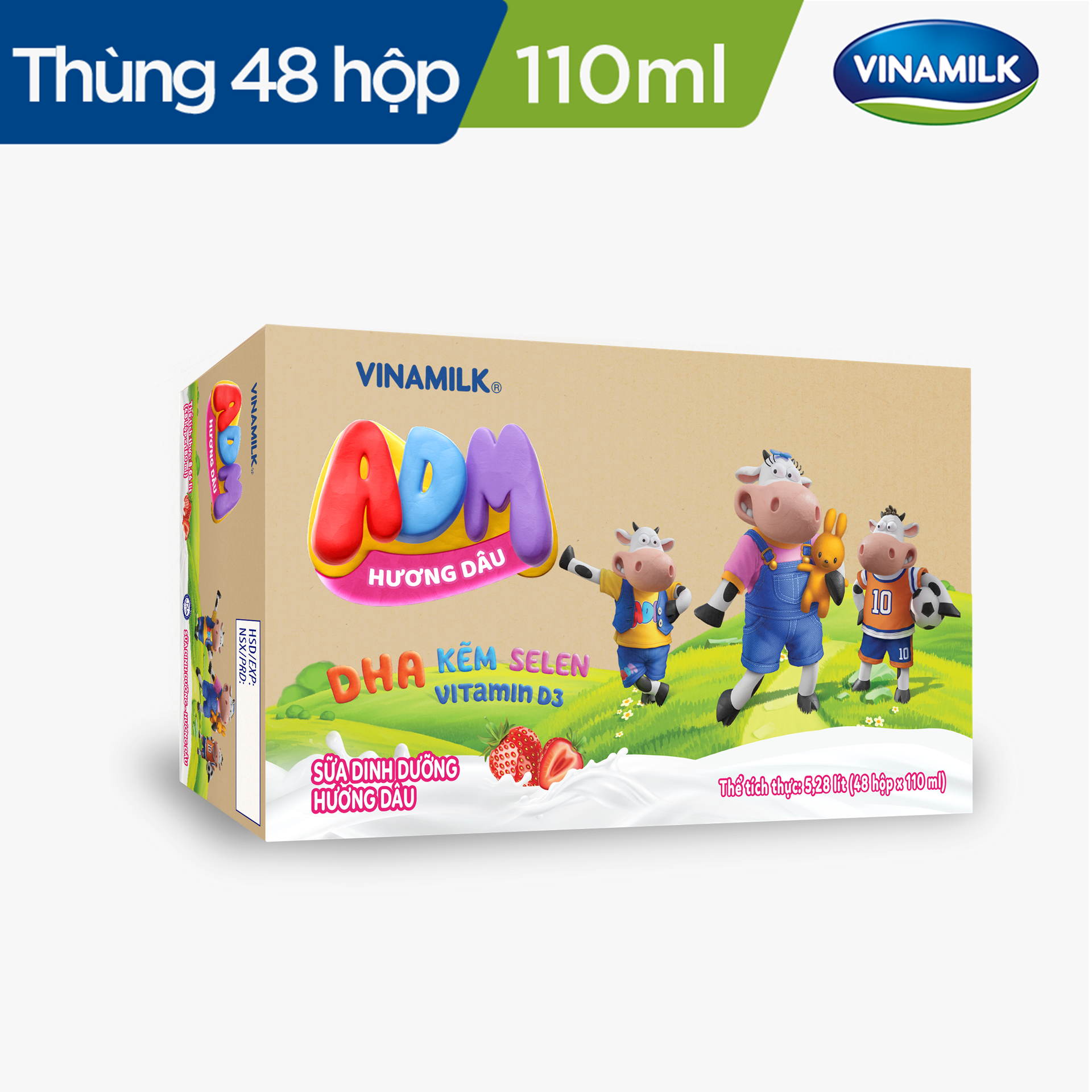 Sữa dinh dưỡng hương Dâu 110ml