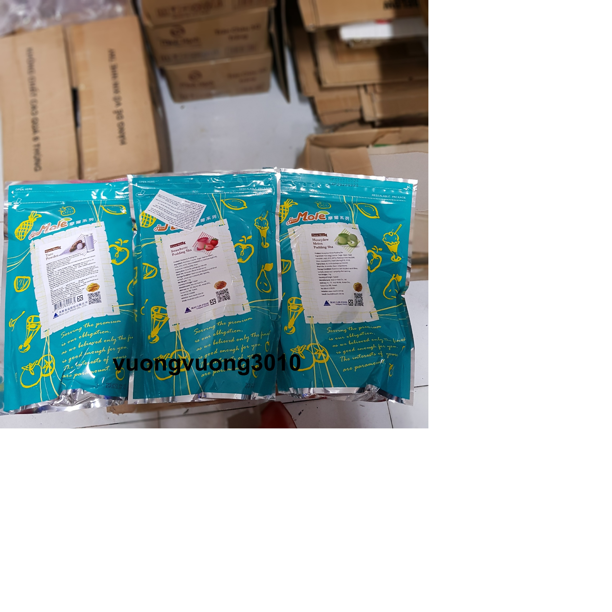 Bột flan pudding đài loan hiệu mole đủ loại gói 1kg