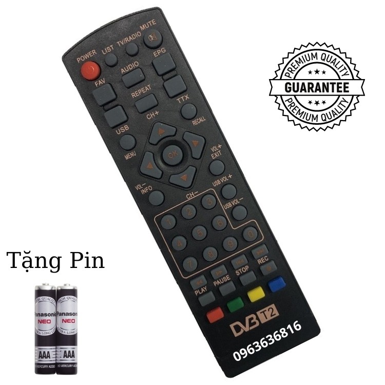 ✔ Remote Điều khiển đầu thu truyền hình kỹ thuật số DVB T2