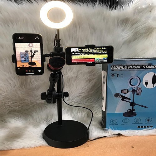 Bộ Giá đỡ Livestream có đèn Led siêu đẹp 4in1