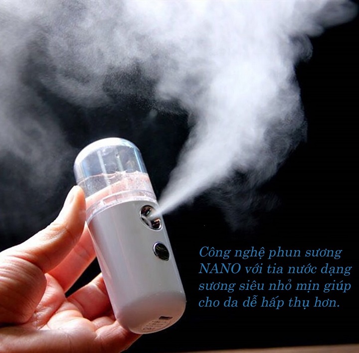 Phun sương nano tạo độ ẩm chống khô da mùa hè - Máy phun sương mini cầm tay - Phun sương cầm tay sạc pin