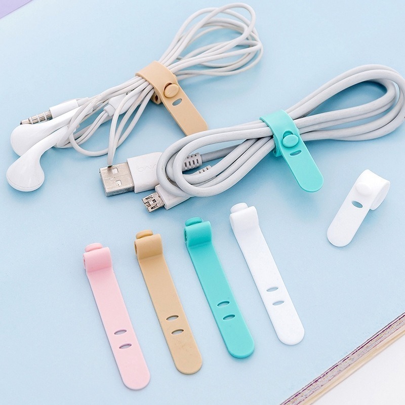 Combo 4 dụng cụ quấn dây cáp sạc, tai nghe bằng silicon tiện dụng