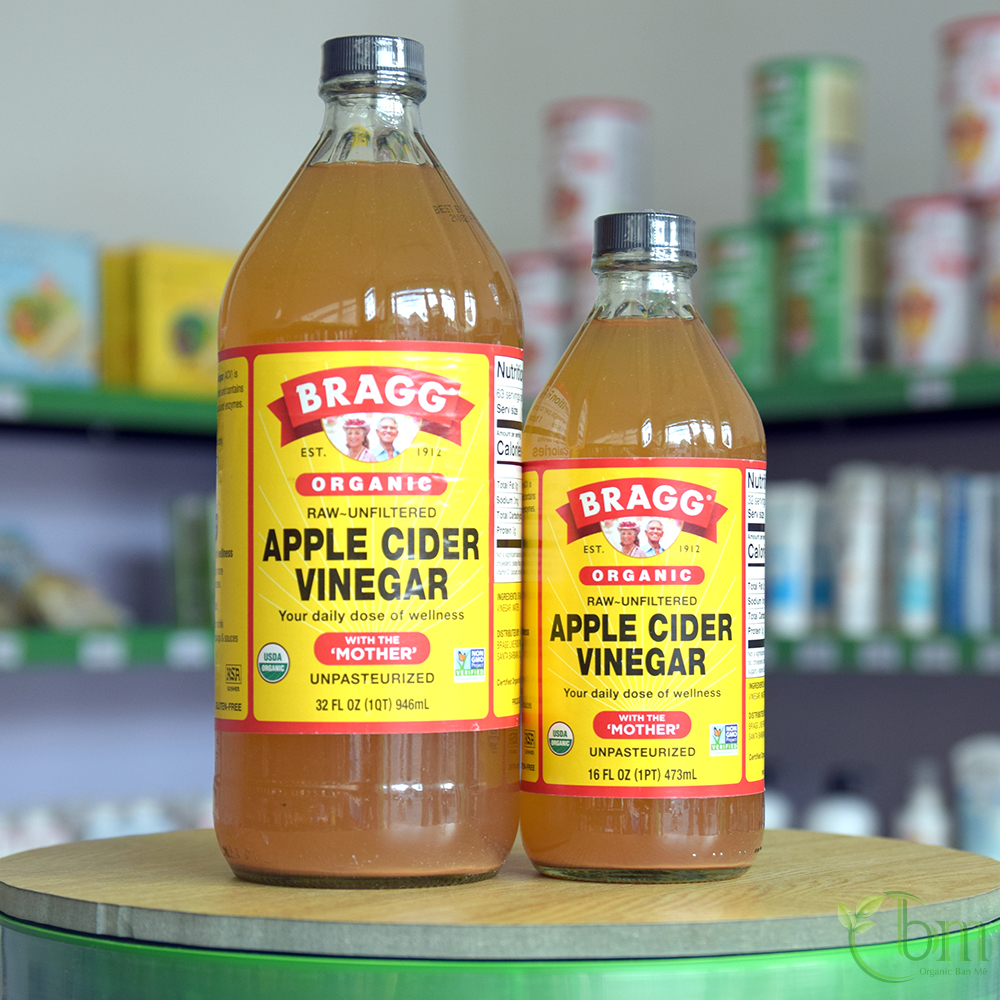 Giấm táo hữu cơ Bragg - Raw Apple Cider Vinegar